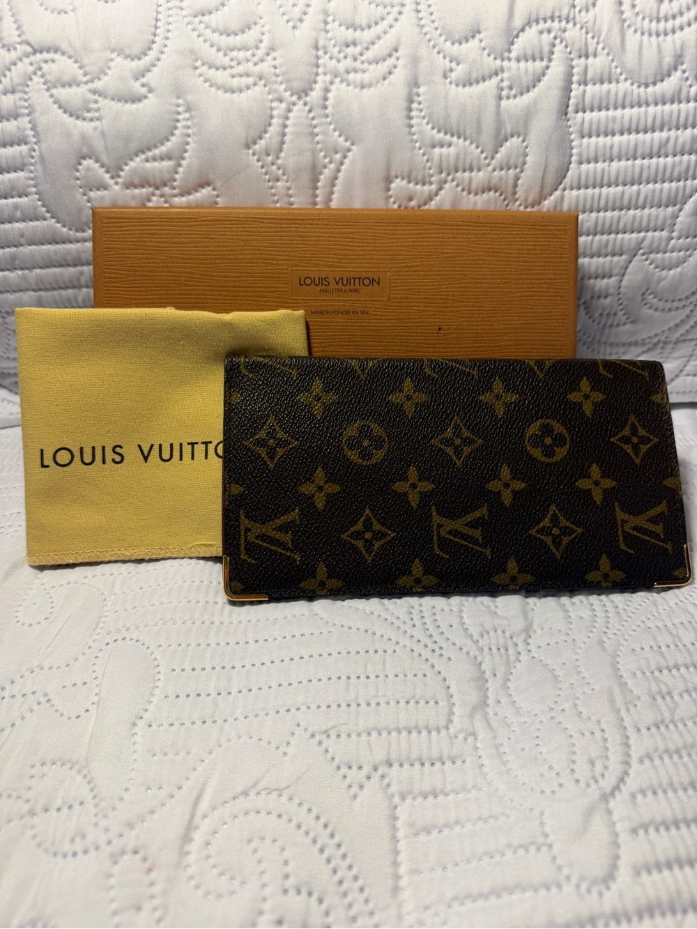 Authentic Louis Vuitton Monogram Long Wallet — Box & Dust Bag Included
